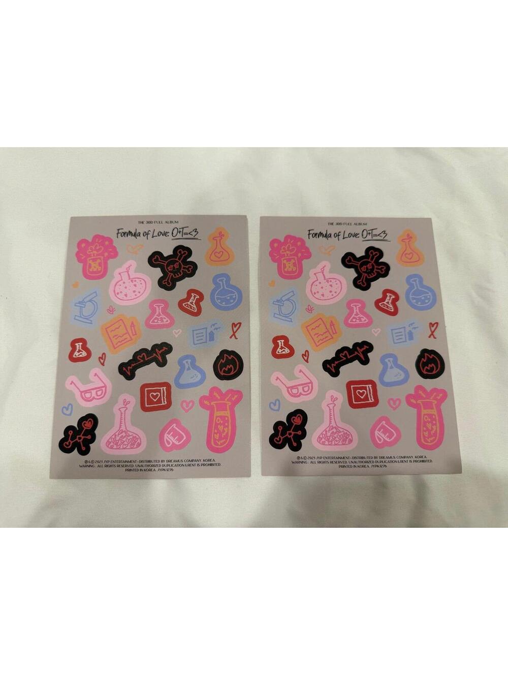 SOLD: Twice FORMULA OF LOVE Sticker Sheets
